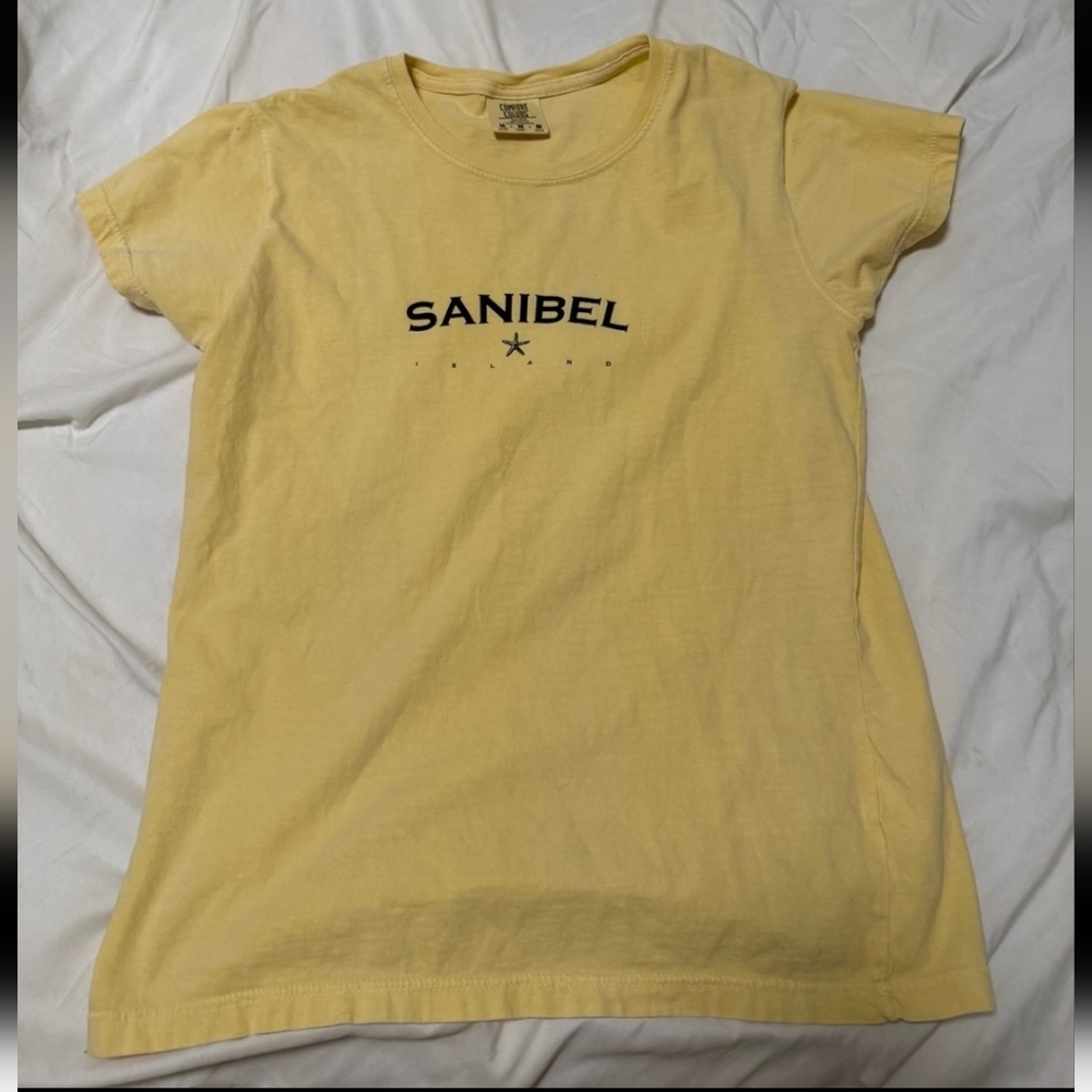 Yellow Sanibel Island Comfort Colors Tee